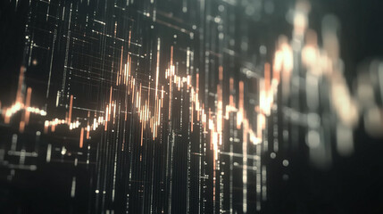 an abstract stock market chart with candlesticks