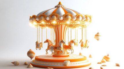 Whimsical Seashell Carousel Bringing Coastal Dreams to Life