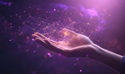 Poster - Digital Network in Hand