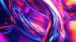 © chesleatsz - Abstract Swirling Shiny Material in Vibrant Hues of Blue, Red, and Yellow
