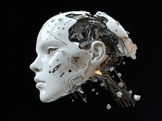 Poster - Disassembled Robot Head