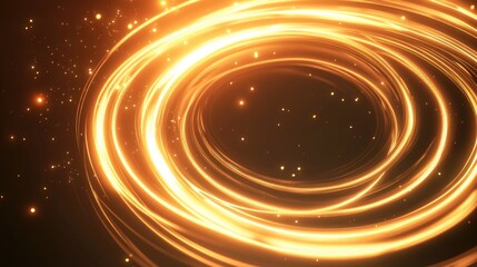 Fototapete - Abstract ring background with luminous swirling backdrop in 3D cartoon style Glowing spiral and energy flow tunnel Shining round frame featuring light circles and glowing effects Space for your me