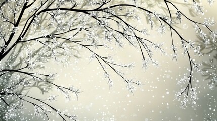 Poster - Abstract blurred background in white and silver hues with soft shimmer for display featuring white bokeh and out of focus effects