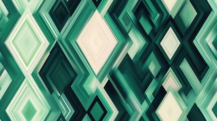 Poster - Abstract green rhombus design element
