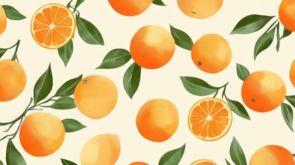 Poster - Orange Fruit Inspired Design Pattern
