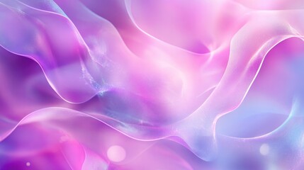 Poster - Iridescent gradient graphic mesh with a soft concept featuring an abstract background and a fantasy paper effect Pink blur with a pearlescent texture and violet hues