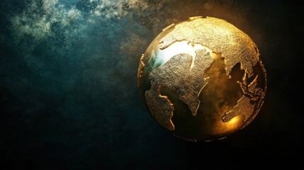 Wall Mural - Golden Earth Globe