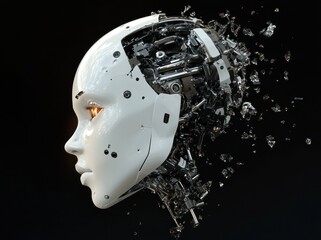 Poster - Disassembled Robot Head