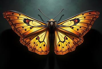 _ . Titan Moth Its wings are adorned with intricate patterns, an