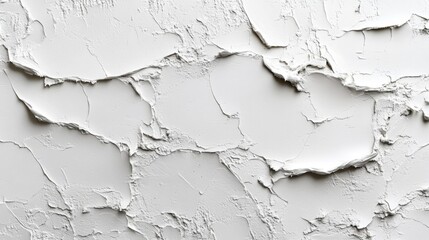 Leinwandbilder - A textured wall with layers of white paint is peeling, revealing a stunning pattern. The wear and tear create an artistic feel, highlighting age and character.