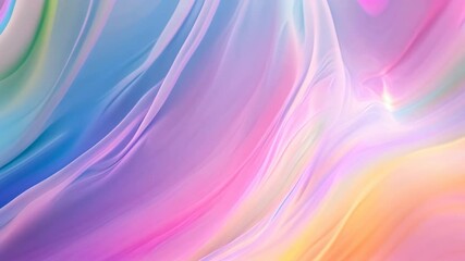 Poster - A vibrant and diverse multicolored background set against a crisp white backdrop, Abstract background featuring a gradation of pastel rainbows