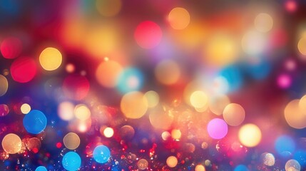 Sticker - Colorful abstract bokeh background with a festive theme for Christmas celebrations