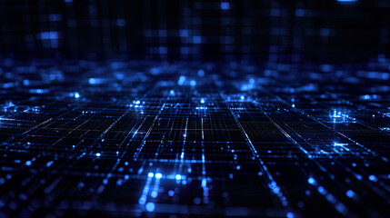 Futuristic digital grid Digital technology background