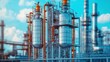 © saichon - Distillation tower refining fuel, sleek industrial look, Fuel Processing Technology