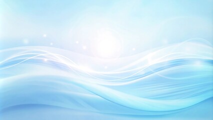 Poster - Blue and white liquid color blur abstract background wallpaper. Abstract blue background with waves and curves. Abstract background with translucent neon colored waves on white background
