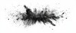 © GenZGraphics - Freeze Motion Of Black Dust Explosion Isolated On White Background