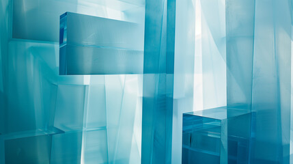 Poster - abstract background with Layered translucent rectangles 