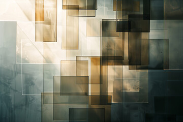 Poster - abstract background with Layered translucent rectangles 