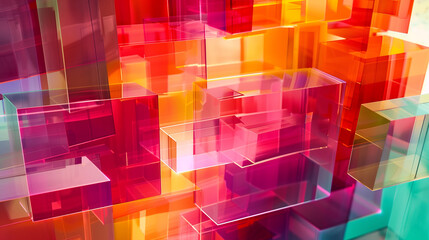 Poster - abstract background with Layered translucent rectangles 