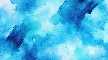Poster - Abstract watercolor background featuring shades of blue and turquoise ideal for textures backgrounds and web banner designs