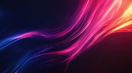 Poster - Dark abstract background featuring luminous lines