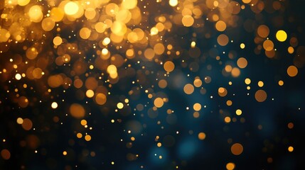 Poster - Abstract golden bokeh background for festive celebrations
