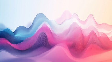 Poster - Abstract Data Visualization Innovations in AI Using Soft Pastel Gradients