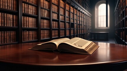 A calm library with a lots of books in the bookshelf