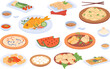 © Titian - set of food asian culture vector illustration
