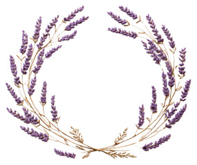 Wall Mural - png floral frame embroidery lavender lavender.