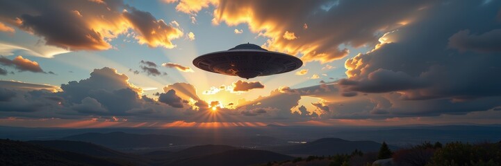 Wall Mural - spaceship in space