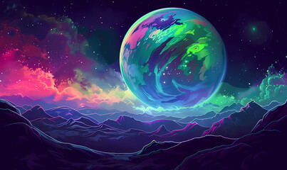 Wall Mural - planet in space