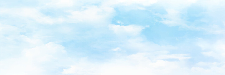 Wall Mural - beautiful white cloud on blue sky background. bright blue sky with fluffy white clouds on a sunny da