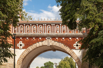 Wall Mural - Empire style architectural arch in Tsaritsyno Park, Moscow