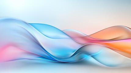 Poster - Fluid dance of neon waves a captivating journey through abstract digital art with smooth lines and vibrant colors
