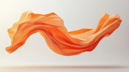 Wall Mural - Flowing Orange Fabric