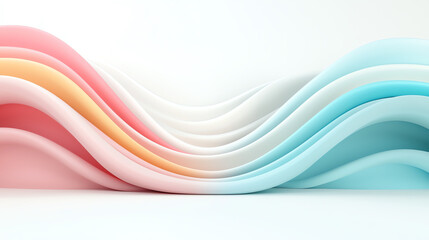 Poster - Abstract design of smooth curves and waves in bold colors a visual symphony of flowing forms and dynamic hues