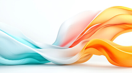 Poster - Dynamic flow of smooth curves and waves in bold colors for abstract design inspiration