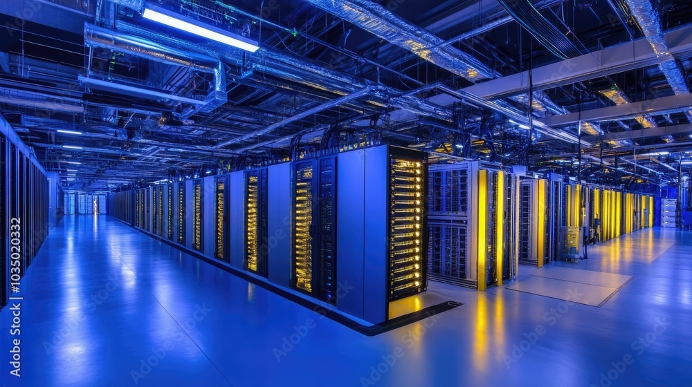 Cloud computing data centers in U.S. tech industry visuals Stock ...