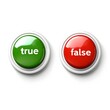 © ruangrit19 - Two Buttons with True and False Text Contrasting Choices and Decisions