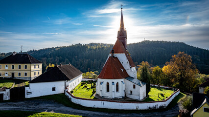 Canvas Print - church in the forest. Zátoň, Vetřní