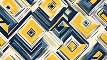 Poster - Contemporary seamless geometric design modern textile print