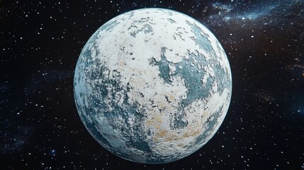 Wall Mural - 3d cartoon rendering of planet earth in a dead state viewed from outer space