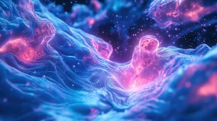 Poster - Nice background resembling plasma from space in 3D cartoon rendering