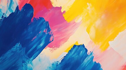 Poster - Abstract painting cover design template featuring modern colorful shapes ideal for banners sales promotions and backgrounds for notebooks and brochures