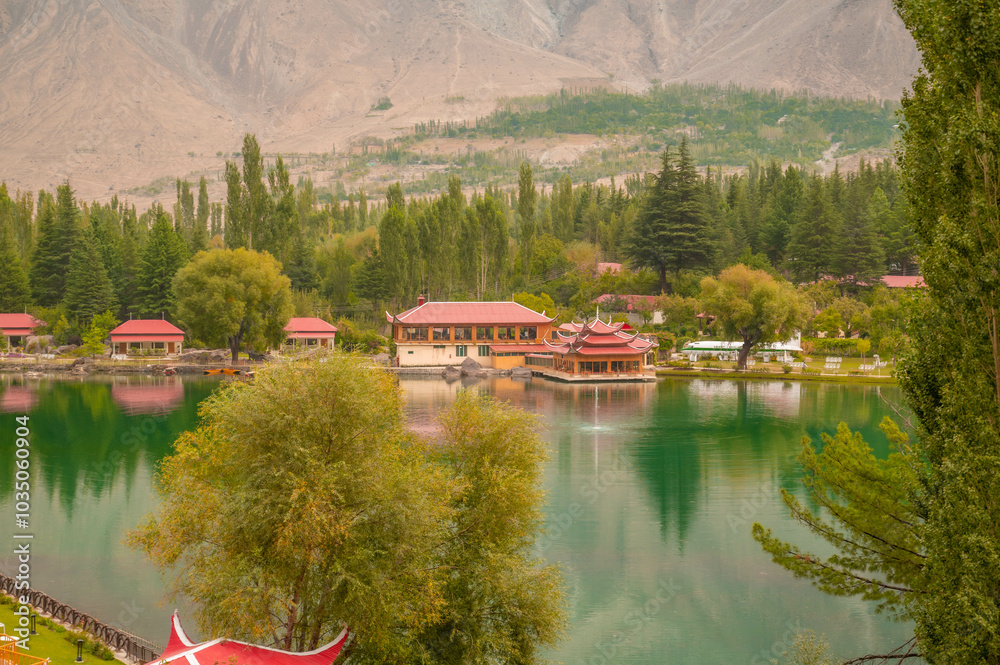 Lower kachura lake also known as shangrila lake and resort is a lake