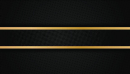 Aufkleber - Luxury dark black background with gold lines texture on dotted background. luxury black golden background. black and gold premium background. golden lines. vector illustration