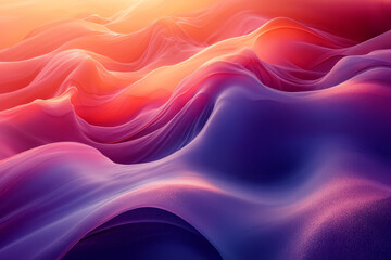 Poster - Flowing curved lines in a soft gradient, blending seamlessly and creating a dynamic sense of motion,