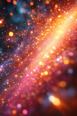Poster - Bright pixels bursting outward in an abstract digital explosion, creating a vibrant and colorful pattern,