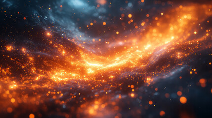 Poster - Radiant energy fields glowing around objects, forming a luminous and ethereal atmosphere,